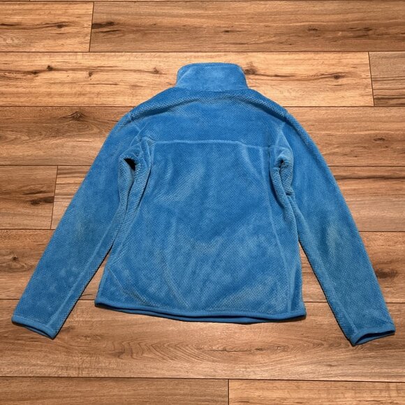 Women's Patagonia Snap T Fleece Jacket SZ Medium Sweater Pullover Logo Blue - Picture 11 of 12